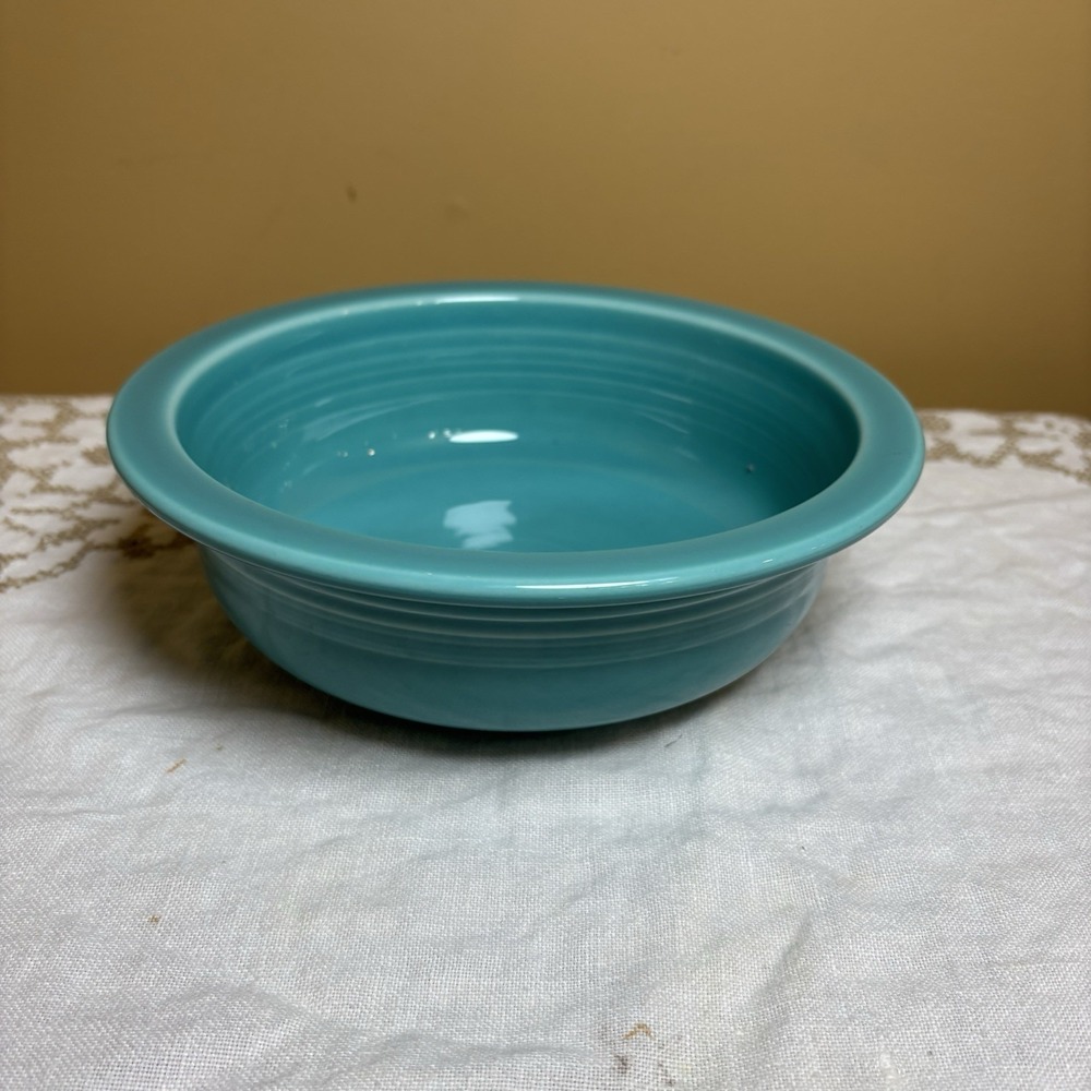 Vintage Homer Laughlin Turquoise Fiestaware Vegetable Bowl 8 1/2"